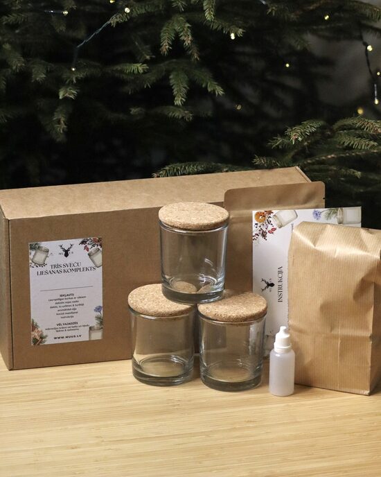 Trīs sveču liešanas komplekts